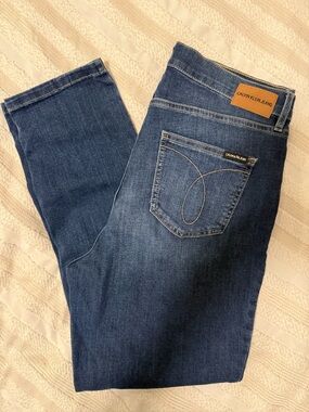 Calvin Klein Jeans Womens High Rise Skinny Stretch Denims Size 12/31 Medium Wash